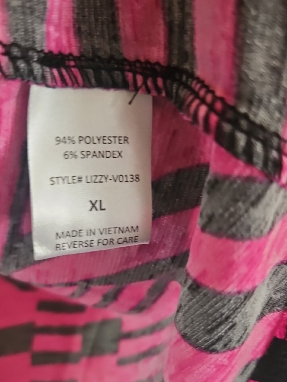 Scarlett Hot Pink and Black Striped V-Neck Knit Top - Picture 4 of 4